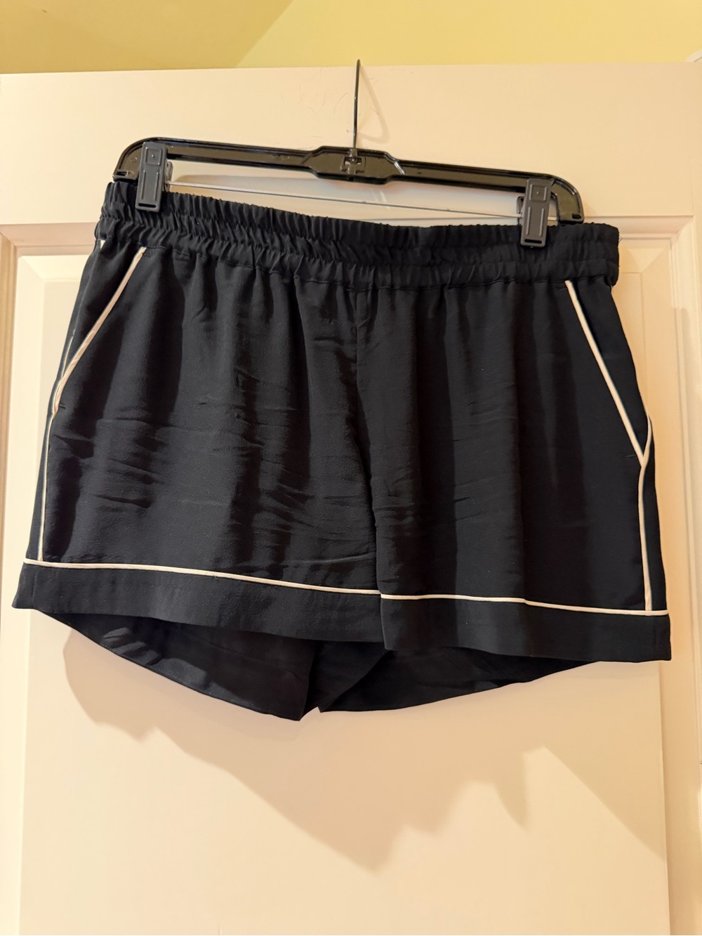 Joie Black Athletic Shorts with White Piping
